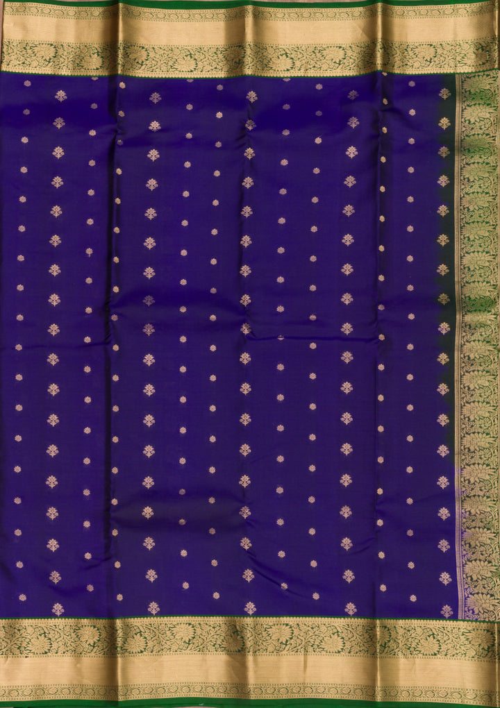 Royal Blue Zariwork Pure Silk Saree