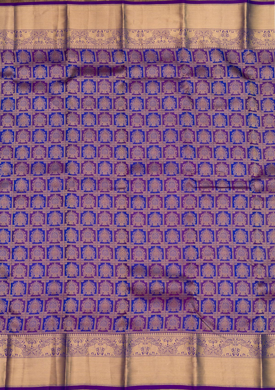 Purple Zariwork Pure Silk Saree