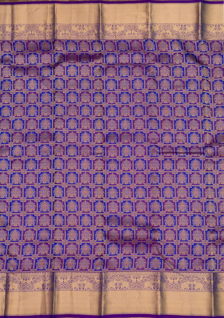 Purple Zariwork Pure Silk Saree
