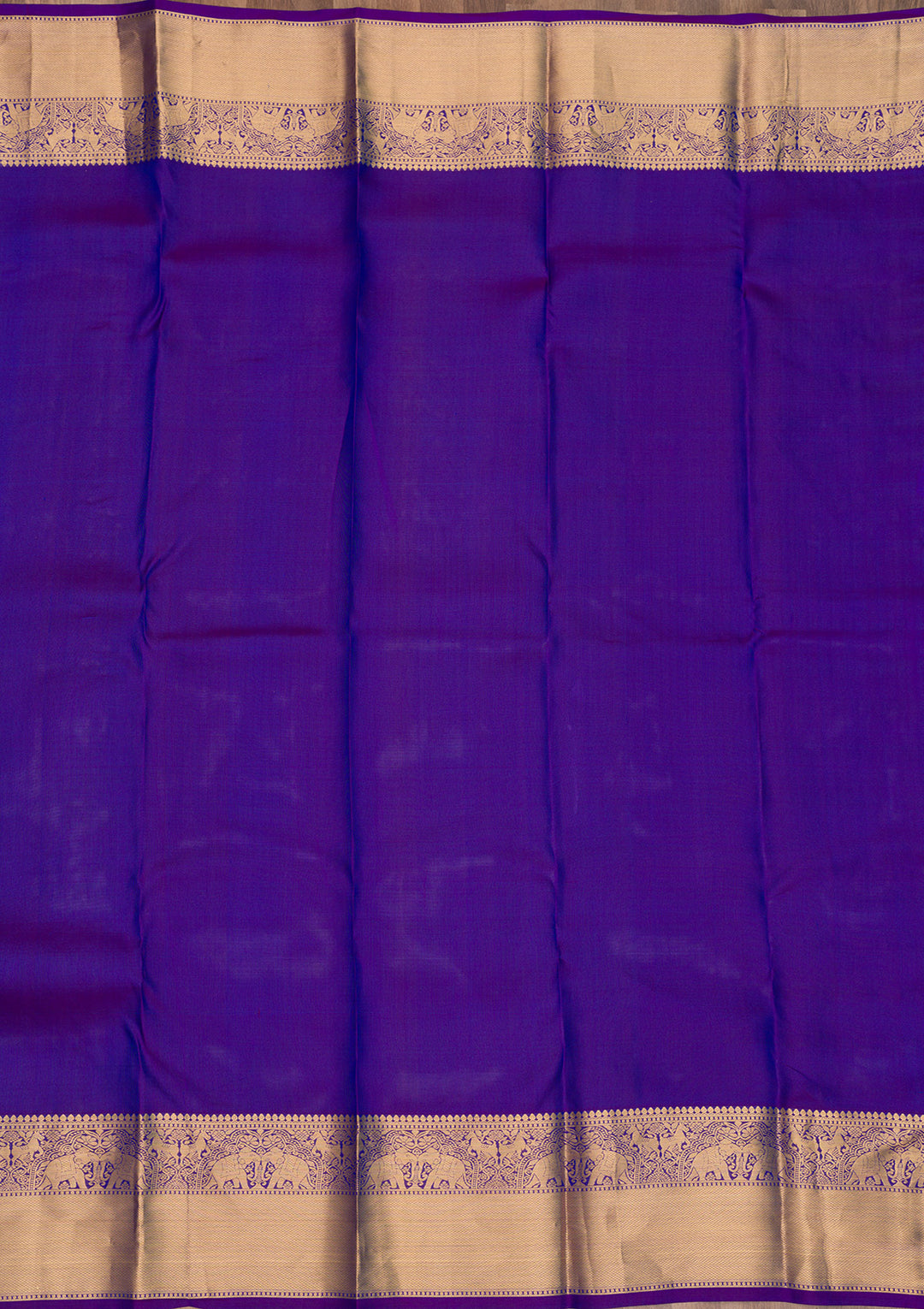 Purple Zariwork Pure Silk Saree