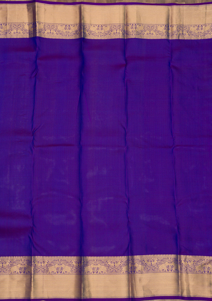 Purple Zariwork Pure Silk Saree