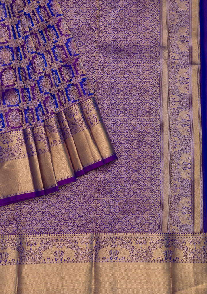 Purple Zariwork Pure Silk Saree