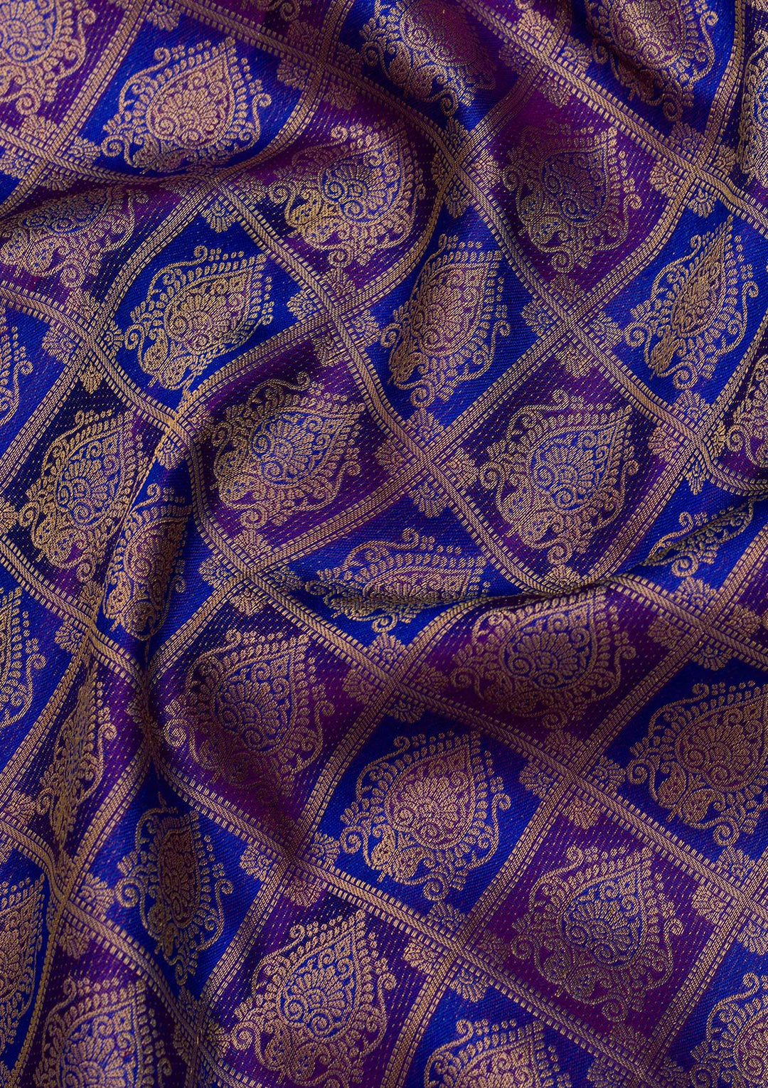 Purple Zariwork Pure Silk Saree