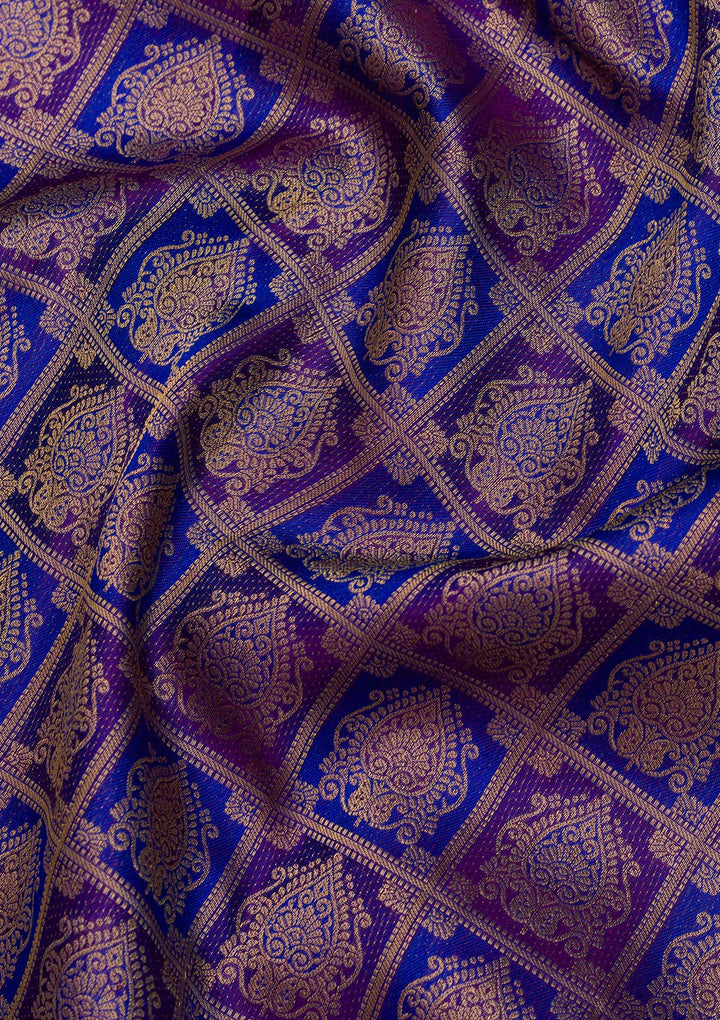 Purple Zariwork Pure Silk Saree