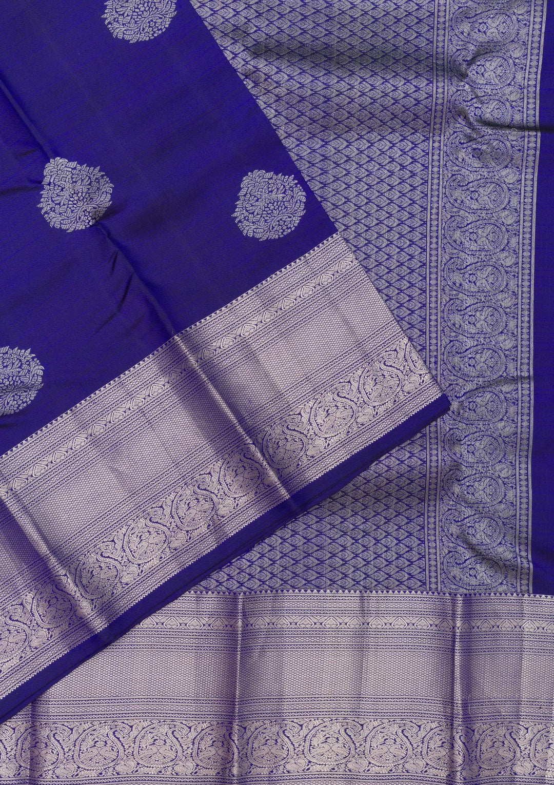 Royal Blue Zariwork Pure Silk Saree