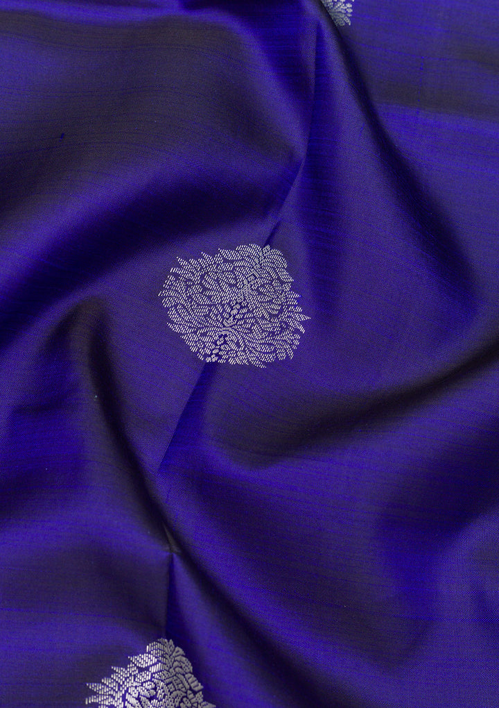 Royal Blue Zariwork Pure Silk Saree