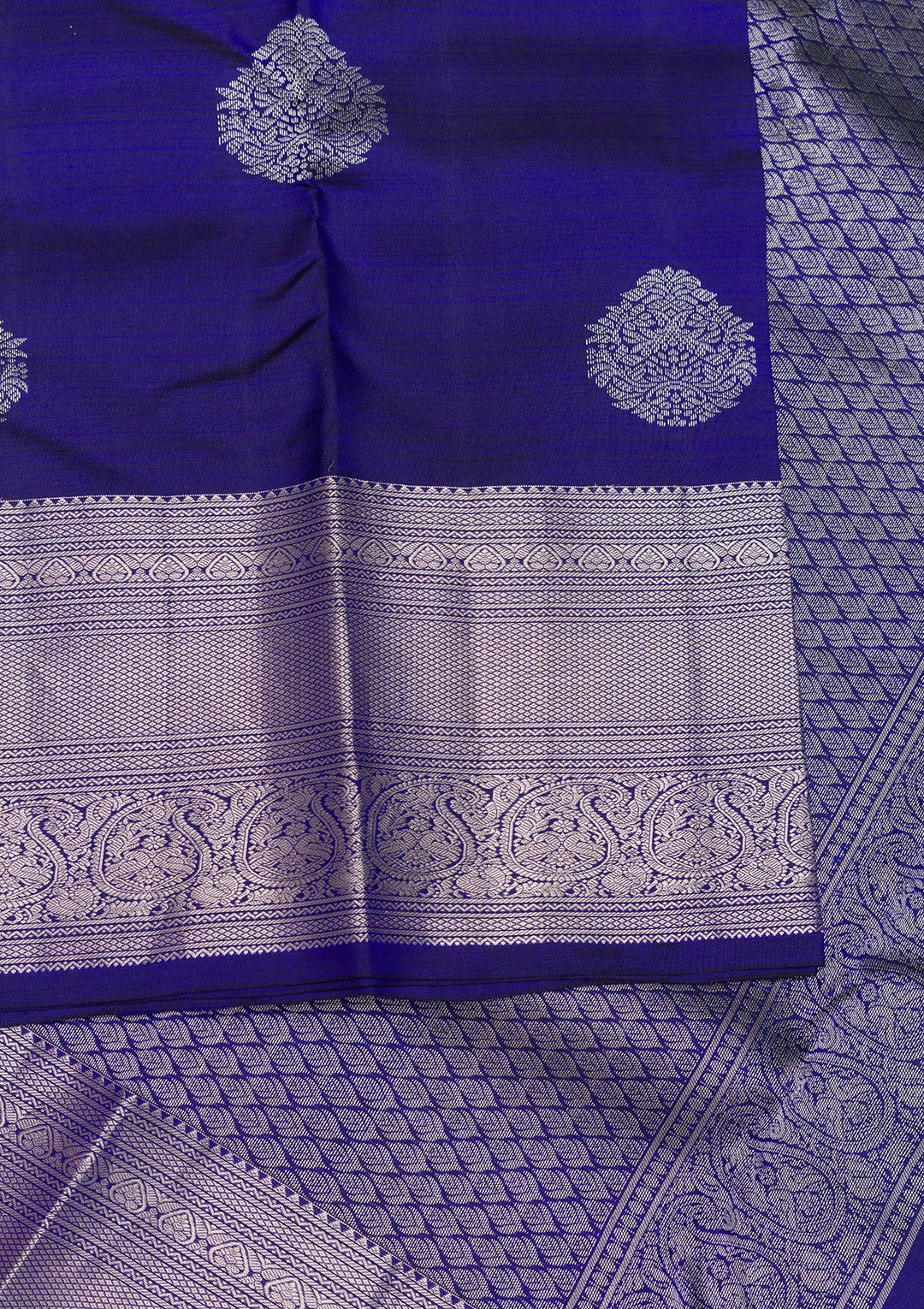Royal Blue Zariwork Pure Silk Saree