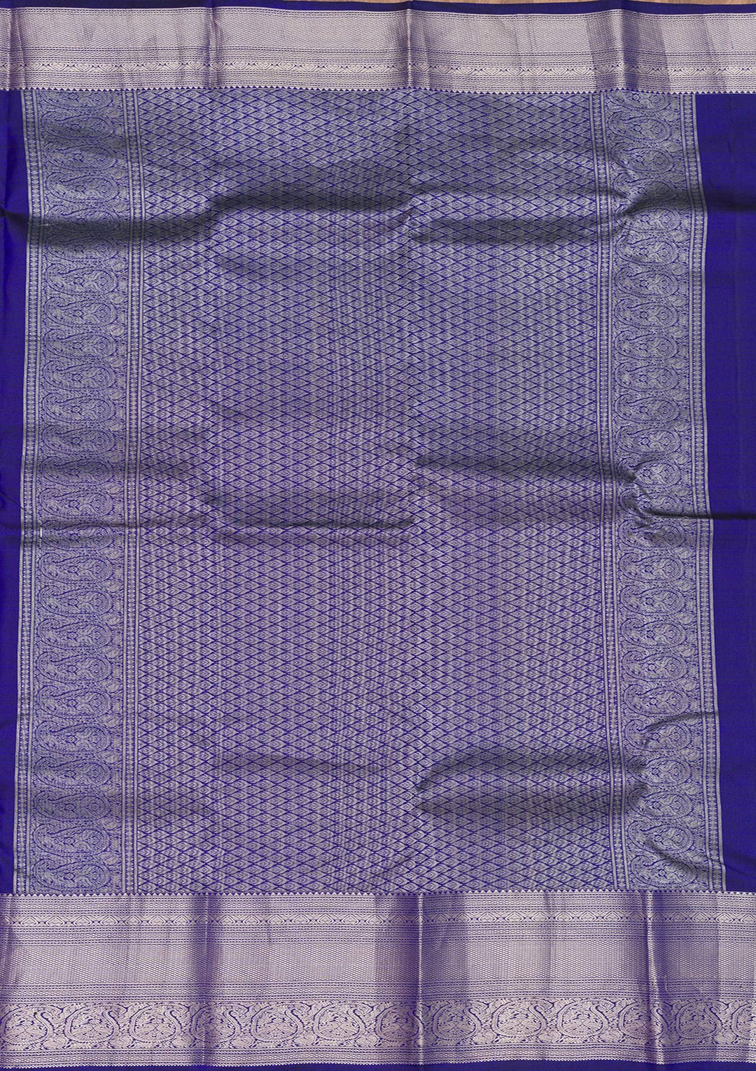 Royal Blue Zariwork Pure Silk Saree