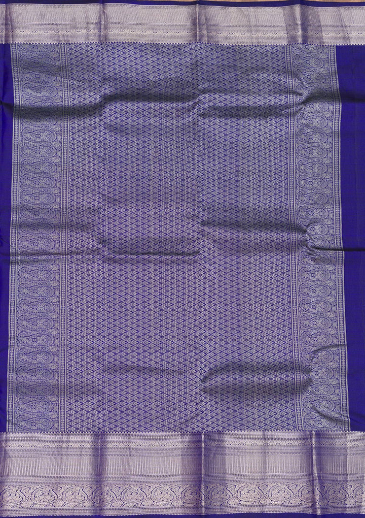 Royal Blue Zariwork Pure Silk Saree