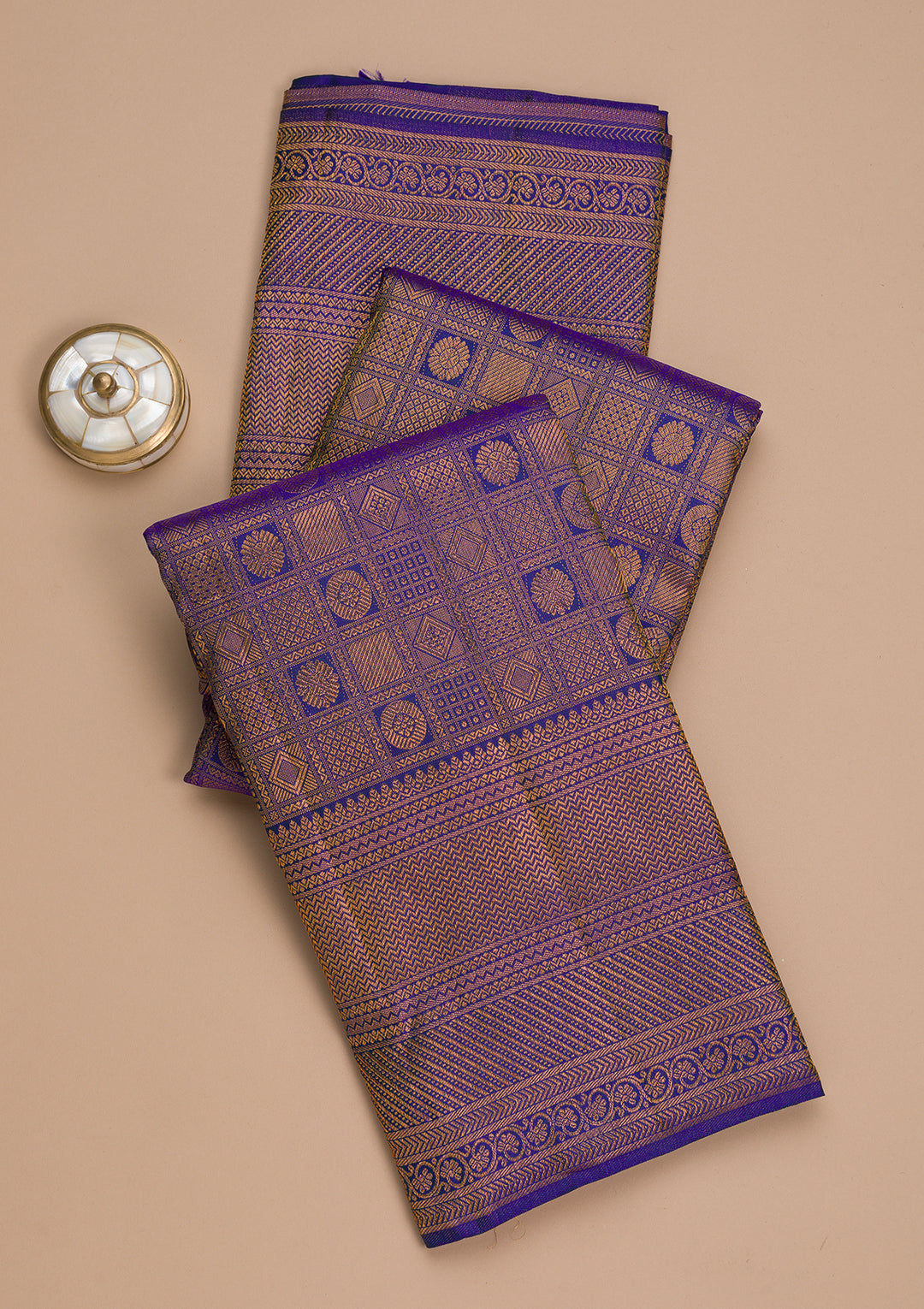 Royal Blue Zariwork Pure Silk Saree
