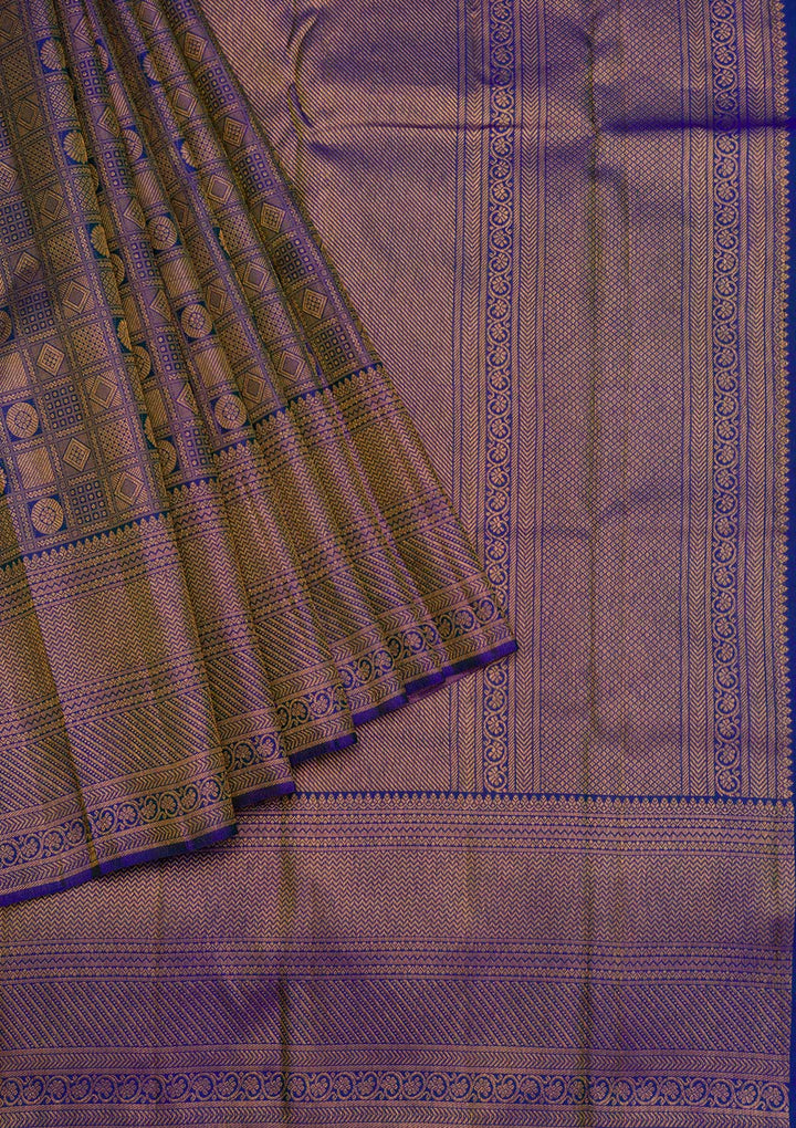Royal Blue Zariwork Pure Silk Saree