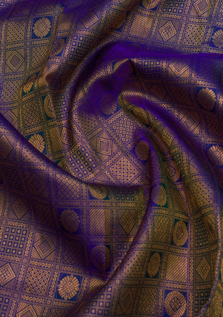 Royal Blue Zariwork Pure Silk Saree