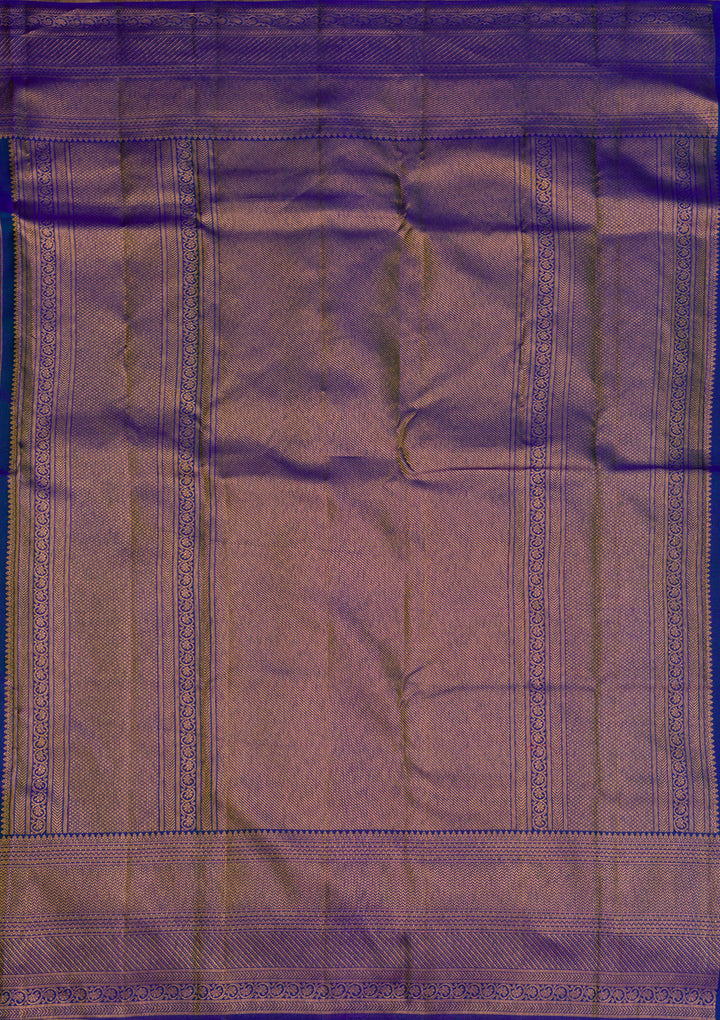 Royal Blue Zariwork Pure Silk Saree