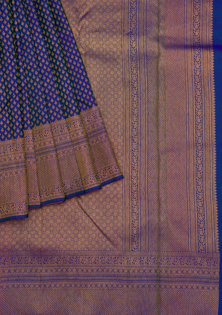Royal Blue Zariwork Pure Silk Saree