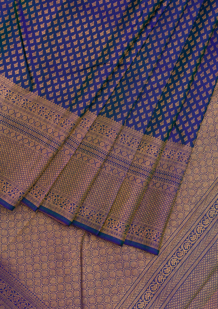 Royal Blue Zariwork Pure Silk Saree