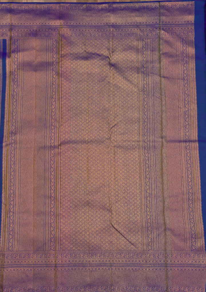 Royal Blue Zariwork Pure Silk Saree