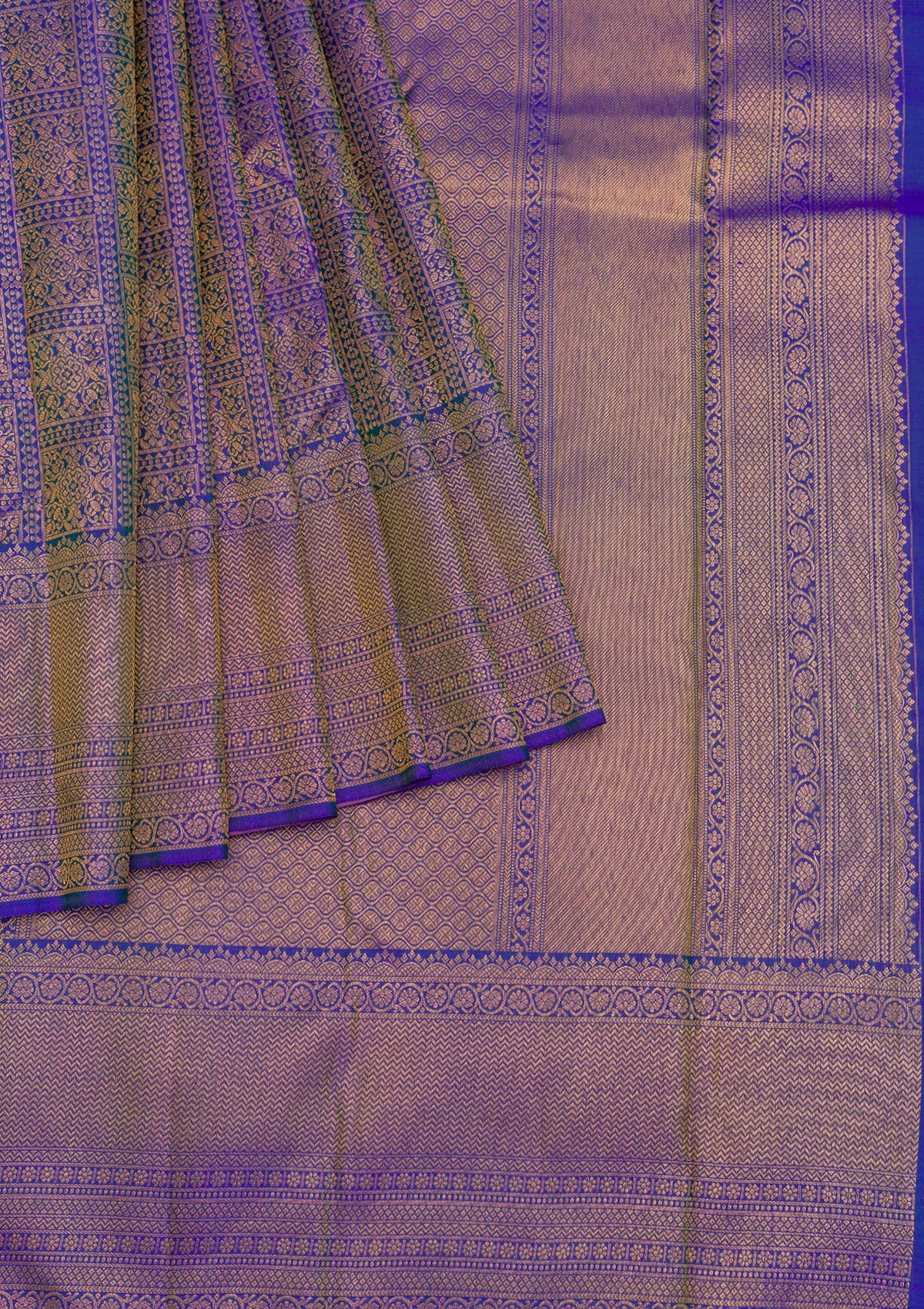 Royal Blue Zariwork Pure Silk Saree