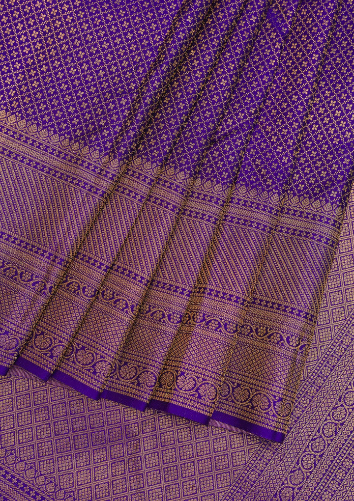 Royal Blue Zariwork Pure Silk Saree