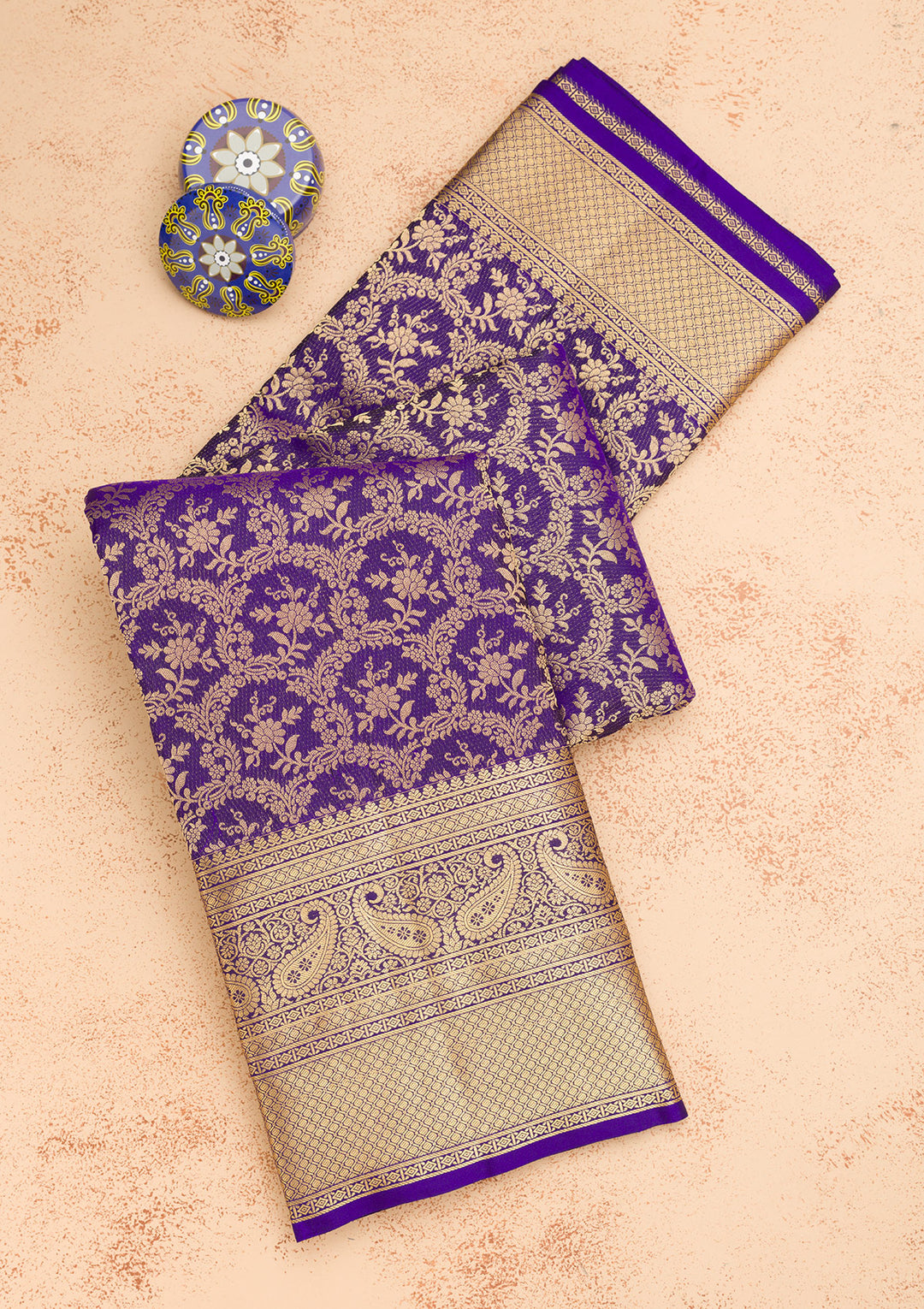 Royal Blue Zariwork Pure Silk Saree