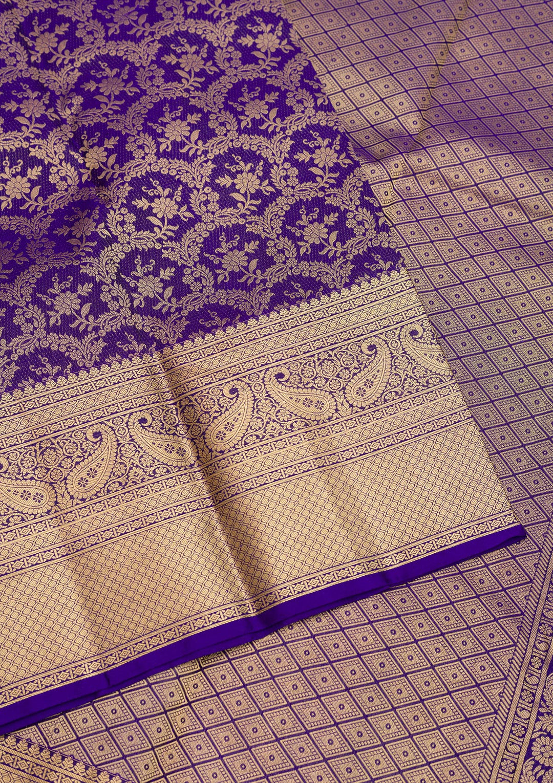 Royal Blue Zariwork Pure Silk Saree