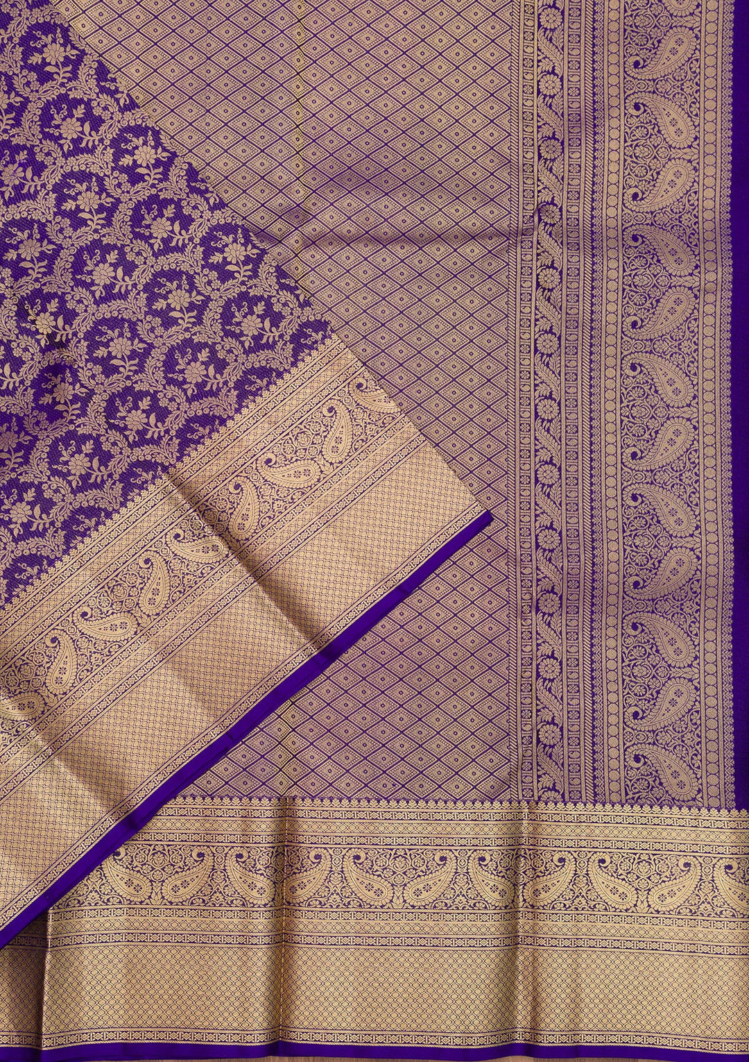 Royal Blue Zariwork Pure Silk Saree