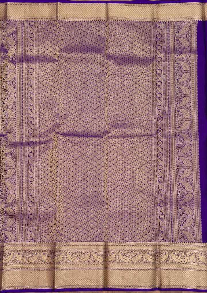 Royal Blue Zariwork Pure Silk Saree