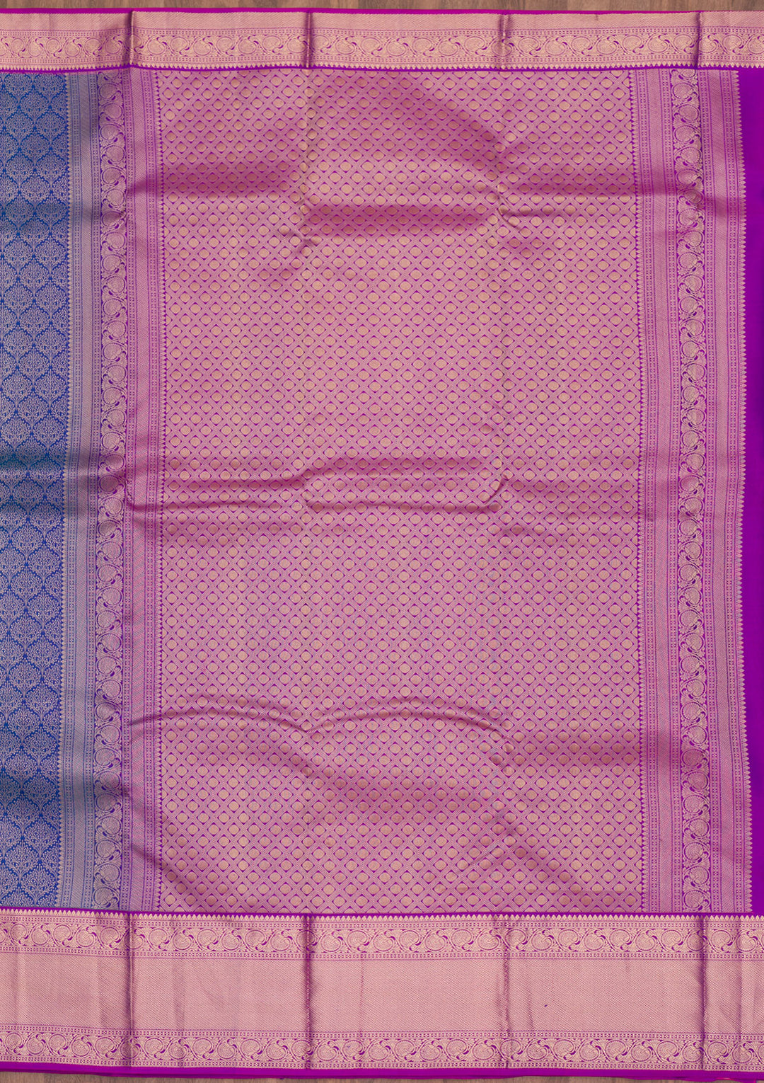Royal Blue Zariwork Pure Silk Saree