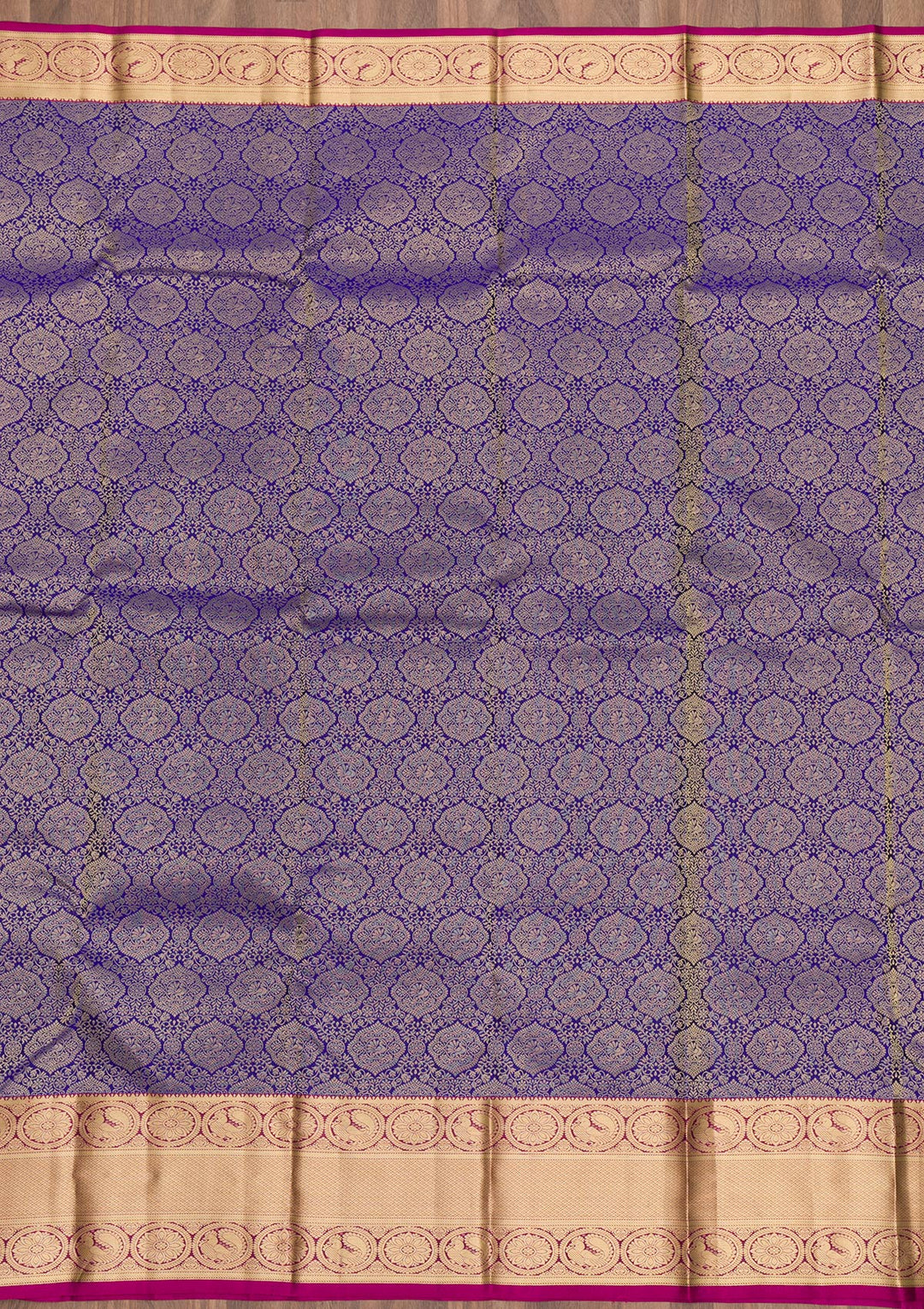 Royal Blue Zariwork Pure Silk Saree