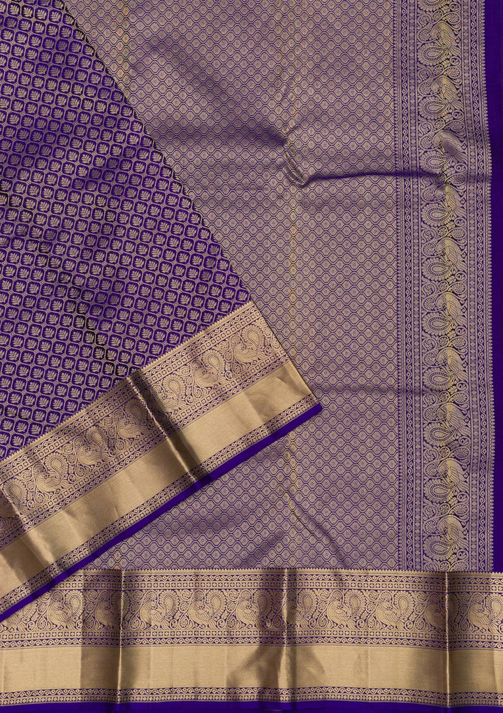 Royal Blue Zariwork Pure Silk Saree