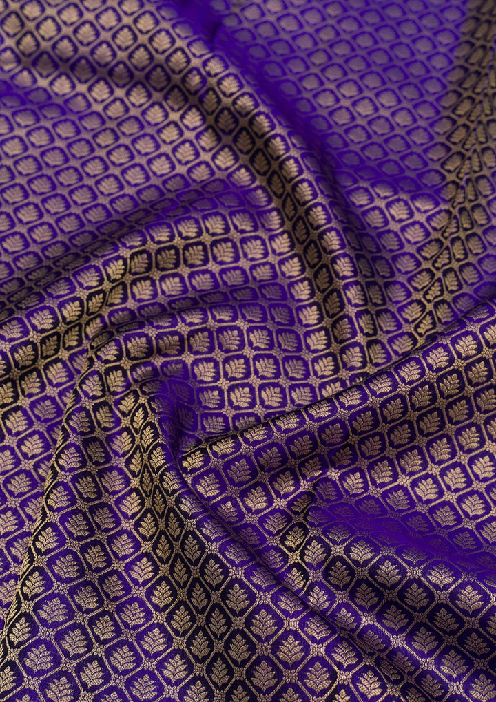 Royal Blue Zariwork Pure Silk Saree
