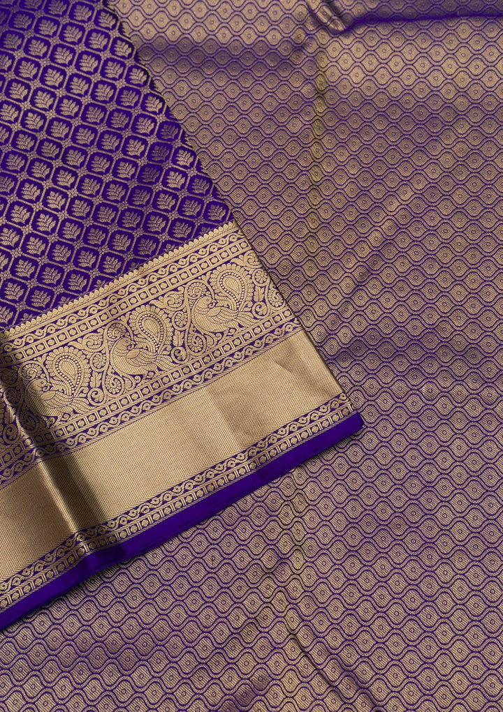Royal Blue Zariwork Pure Silk Saree