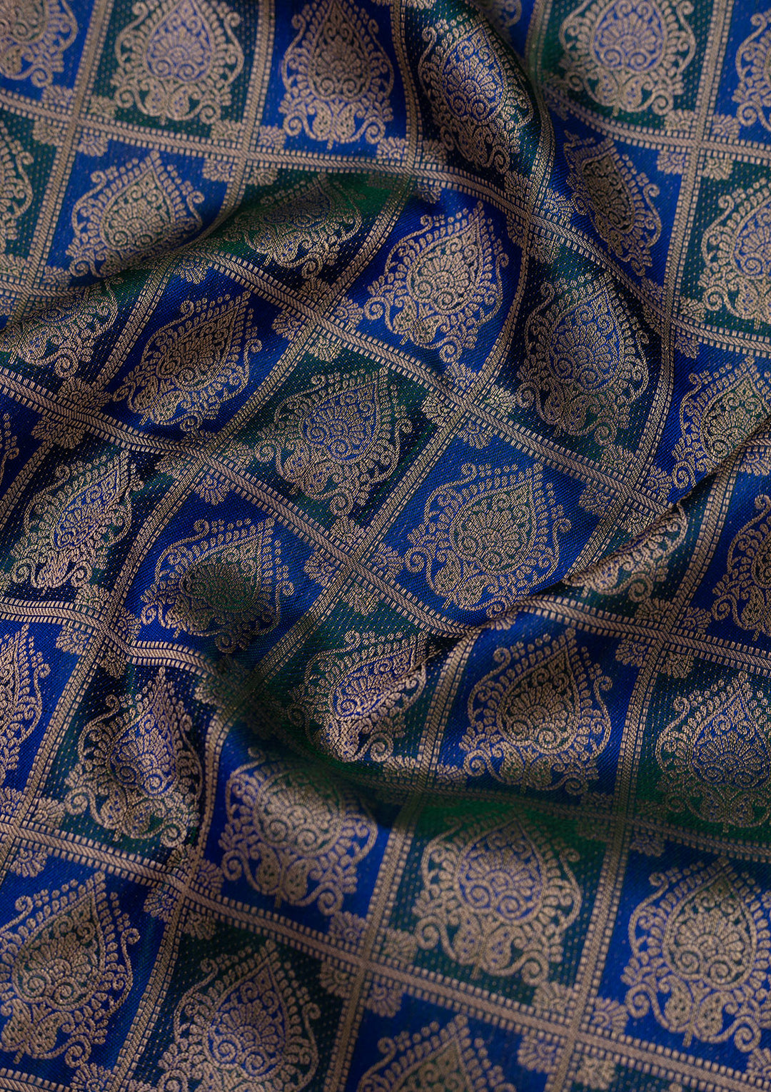 Royal Blue Zariwork Pure Silk Saree