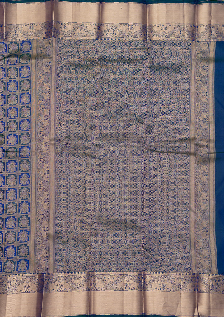 Royal Blue Zariwork Pure Silk Saree