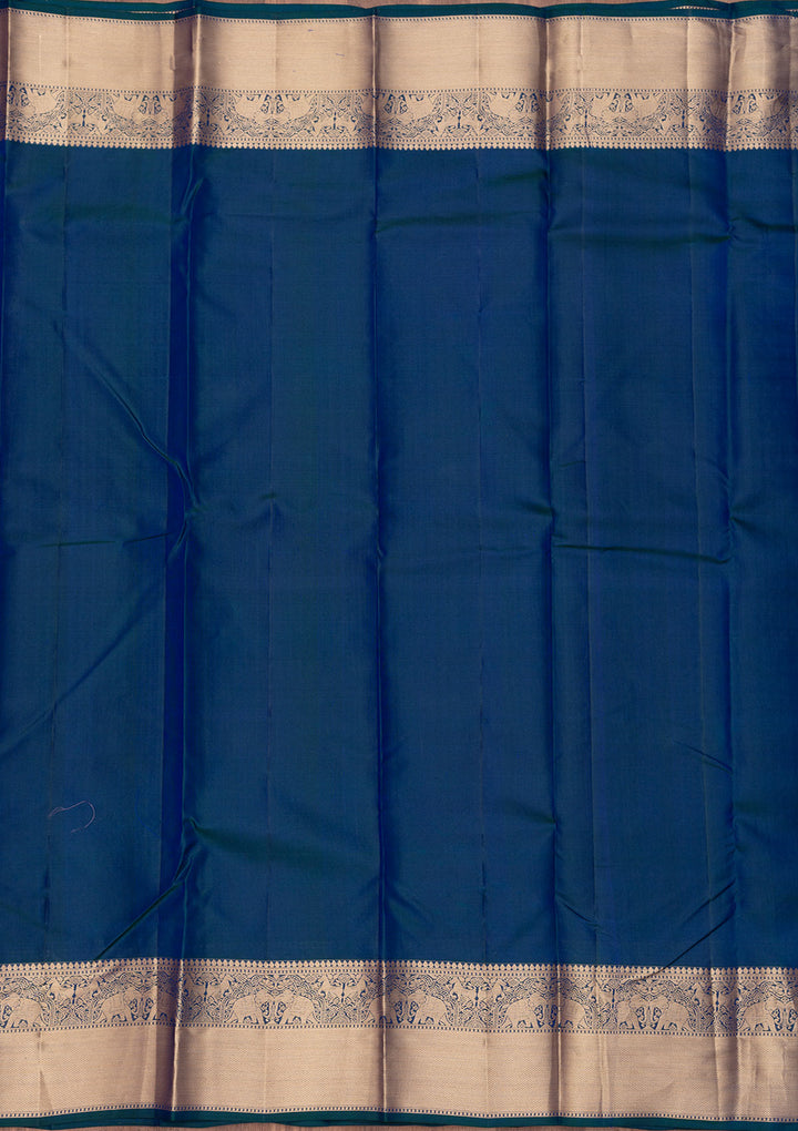 Royal Blue Zariwork Pure Silk Saree