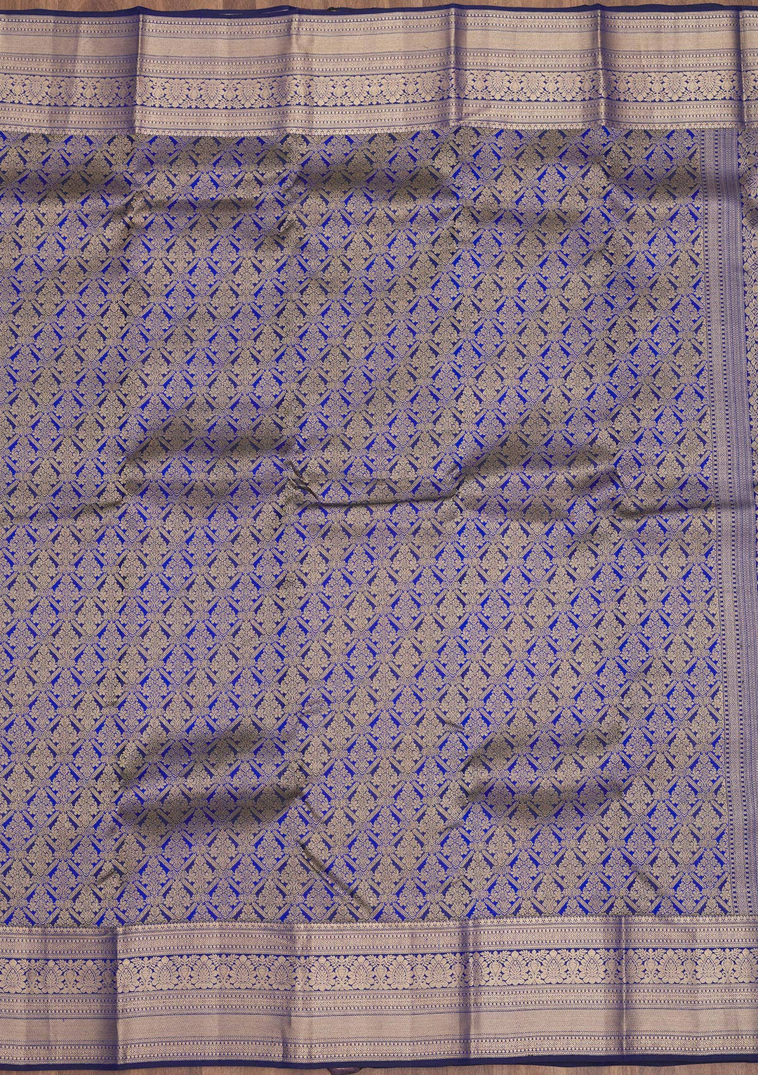 Royal Blue Zariwork Pure Silk Saree