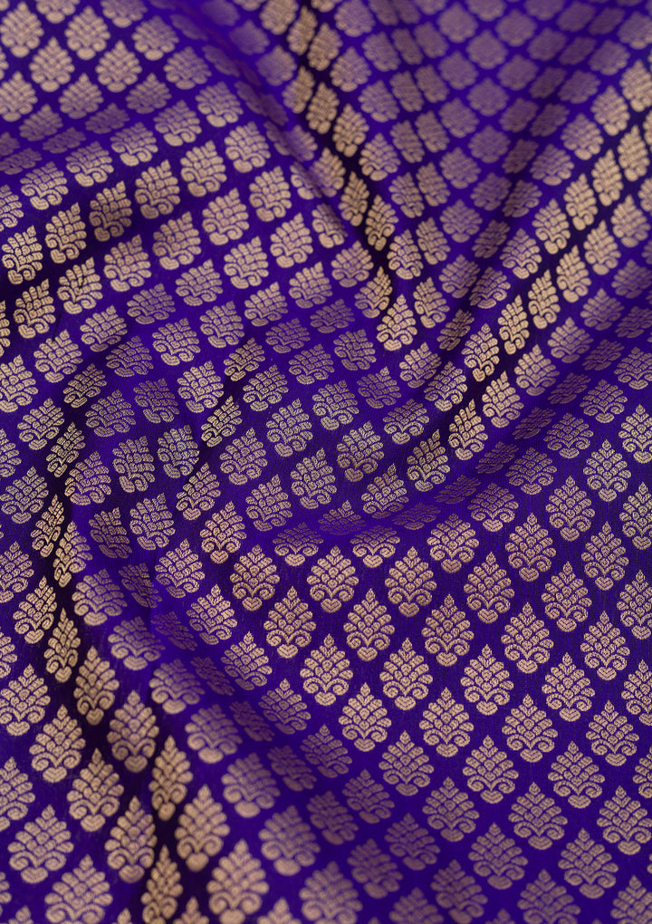 Royal Blue Zariwork Pure Silk Saree