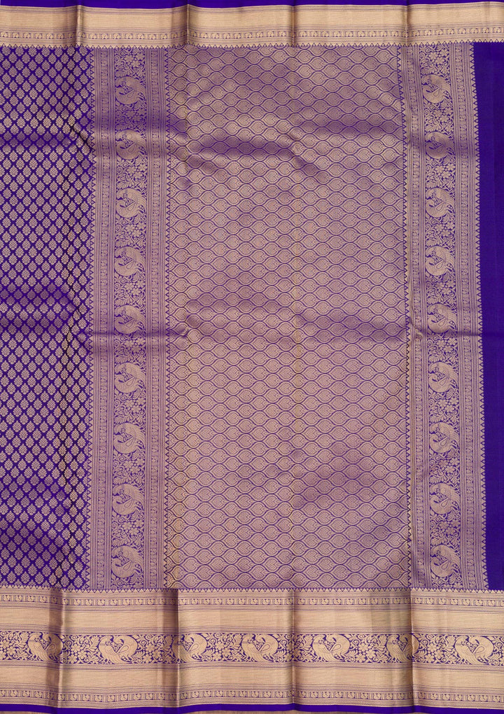 Royal Blue Zariwork Pure Silk Saree