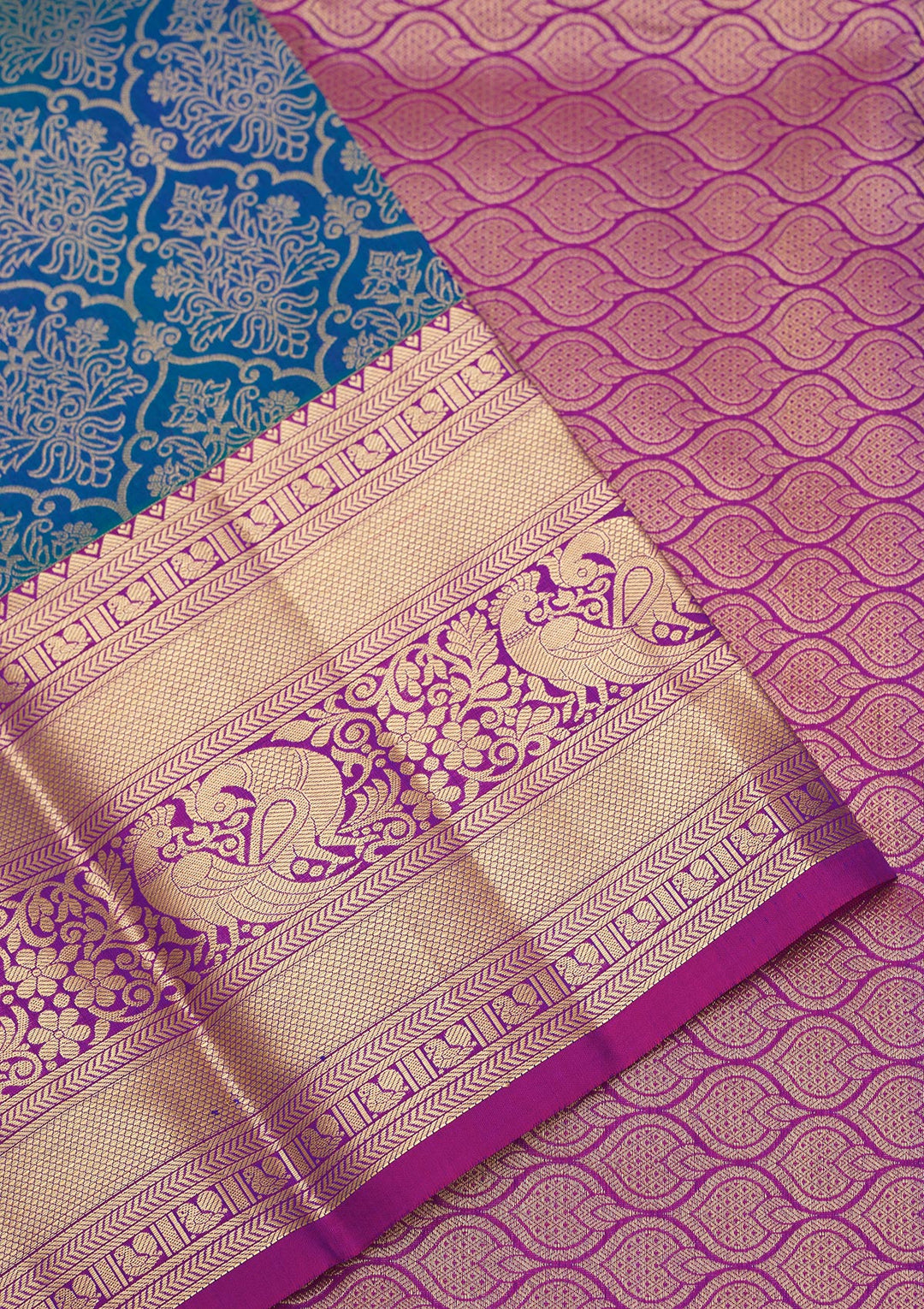 Royal Blue Zariwork Pure Silk Saree