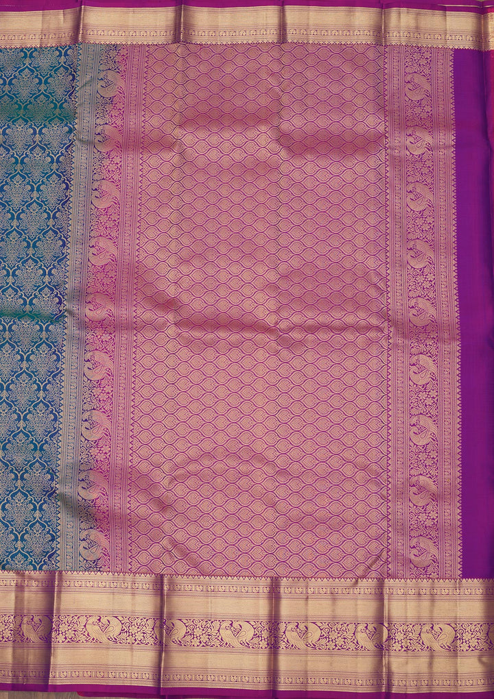 Royal Blue Zariwork Pure Silk Saree