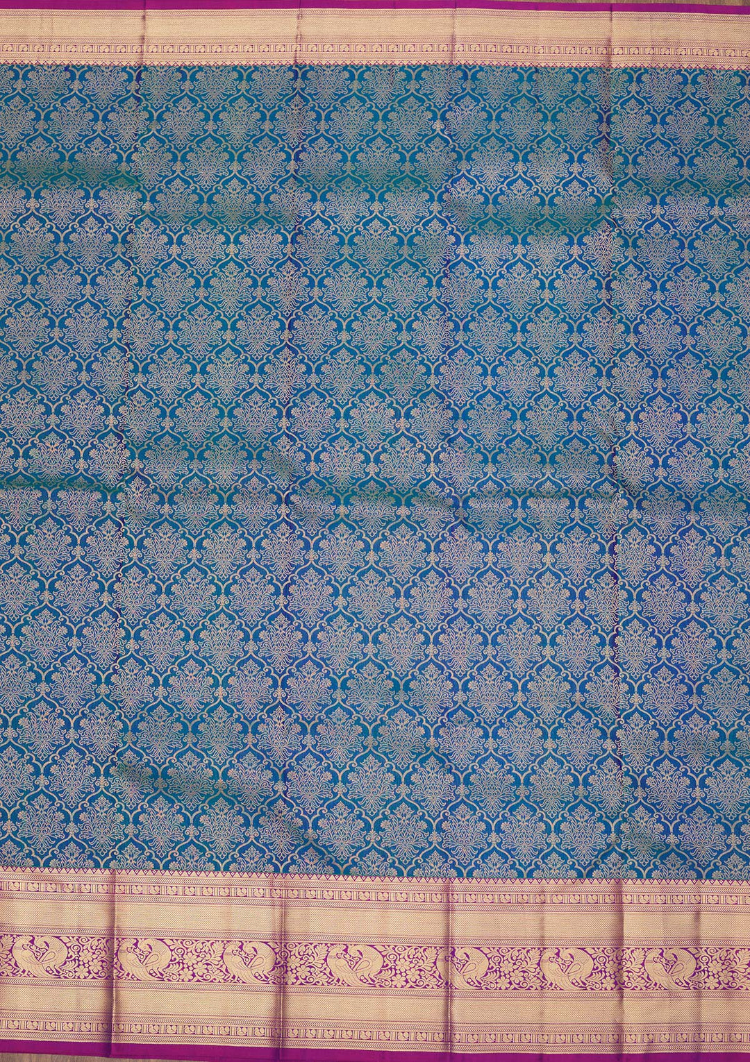 Royal Blue Zariwork Pure Silk Saree