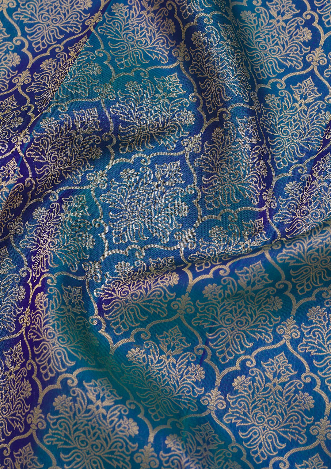 Royal Blue Zariwork Pure Silk Saree