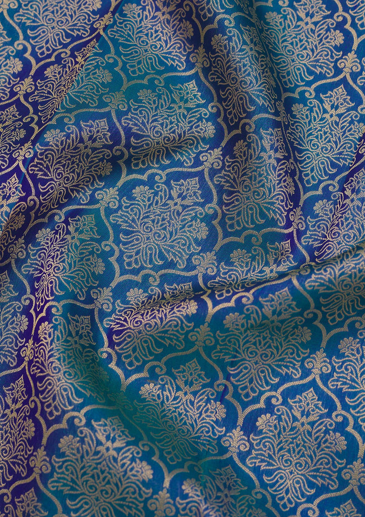 Royal Blue Zariwork Pure Silk Saree