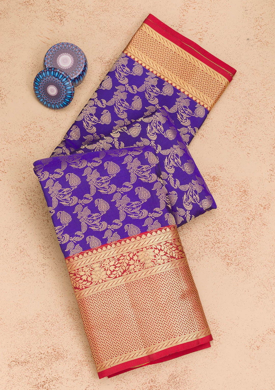 Royal Blue Zariwork Kanjivaram Pure Silk Saree