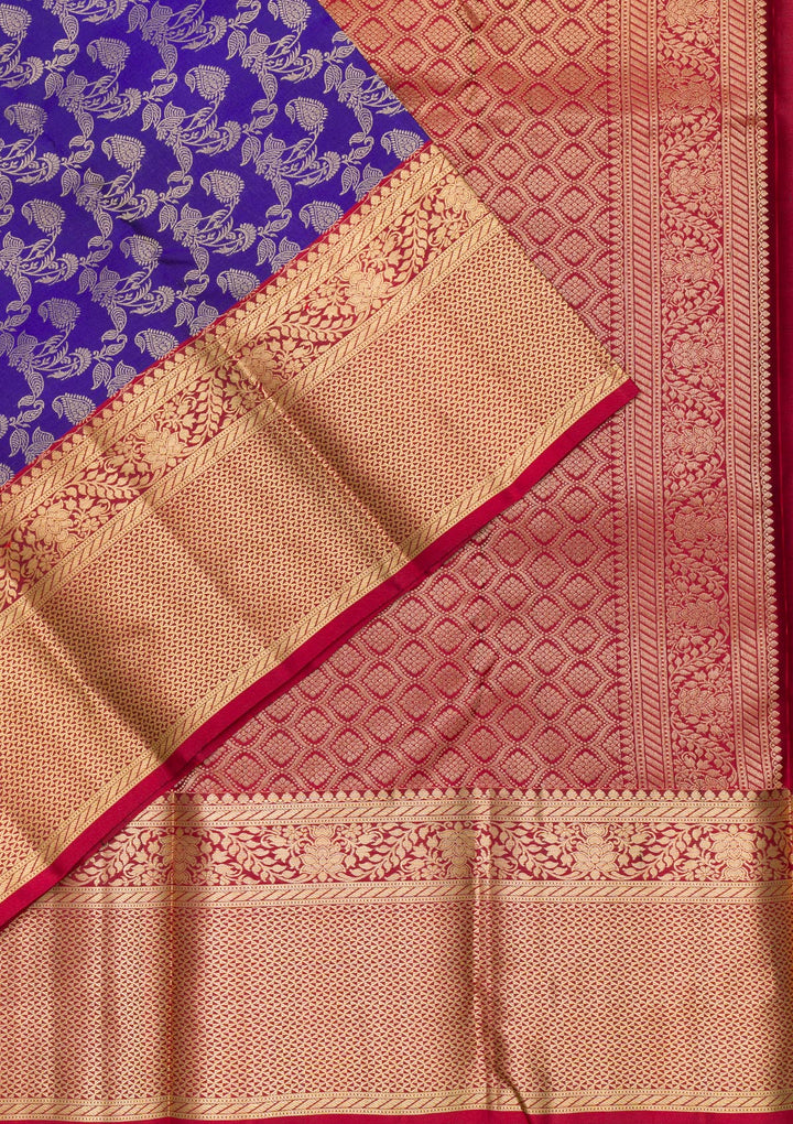 Royal Blue Zariwork Kanjivaram Pure Silk Saree