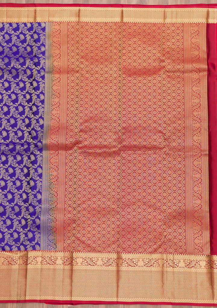 Royal Blue Zariwork Kanjivaram Pure Silk Saree