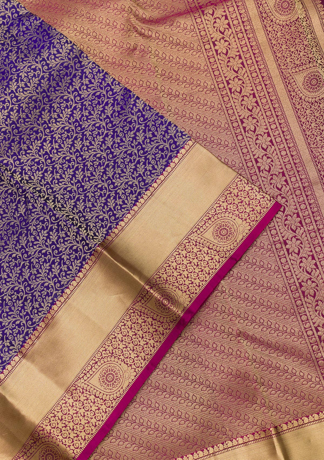 Royal Blue Zariwork Banarasi Pure Silk Saree