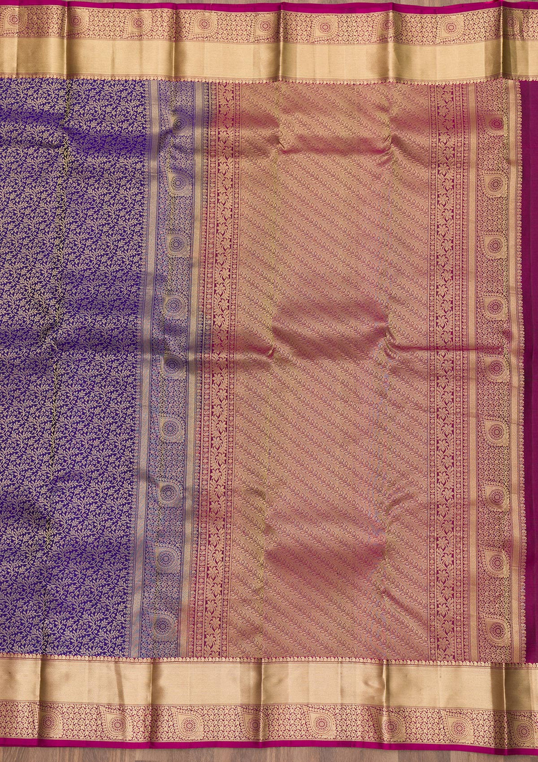 Royal Blue Zariwork Banarasi Pure Silk Saree