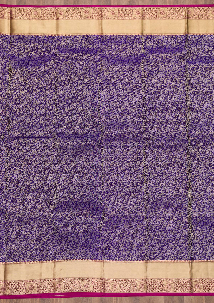 Royal Blue Zariwork Banarasi Pure Silk Saree