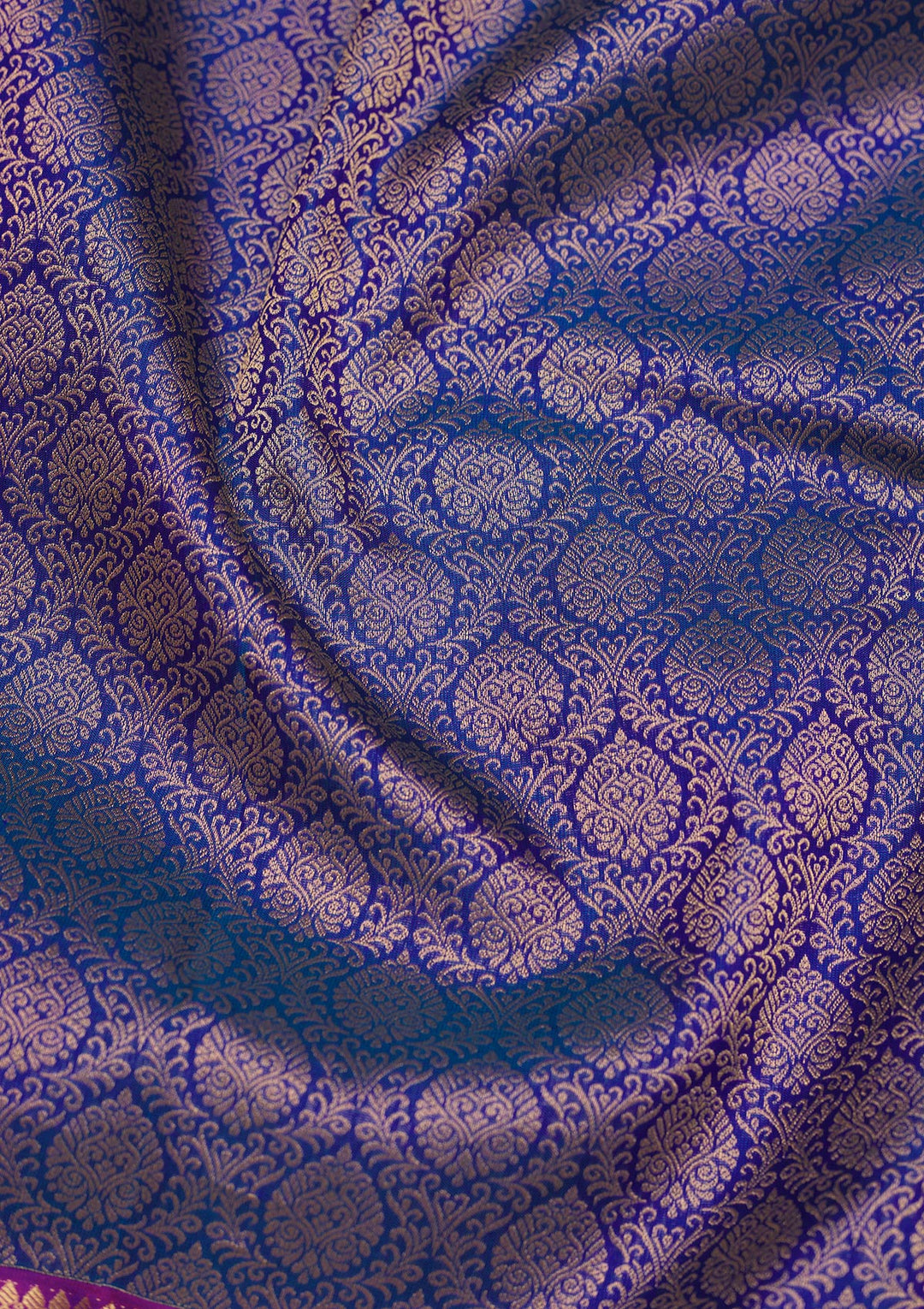 Royal Blue Zariwork Pure Silk Saree