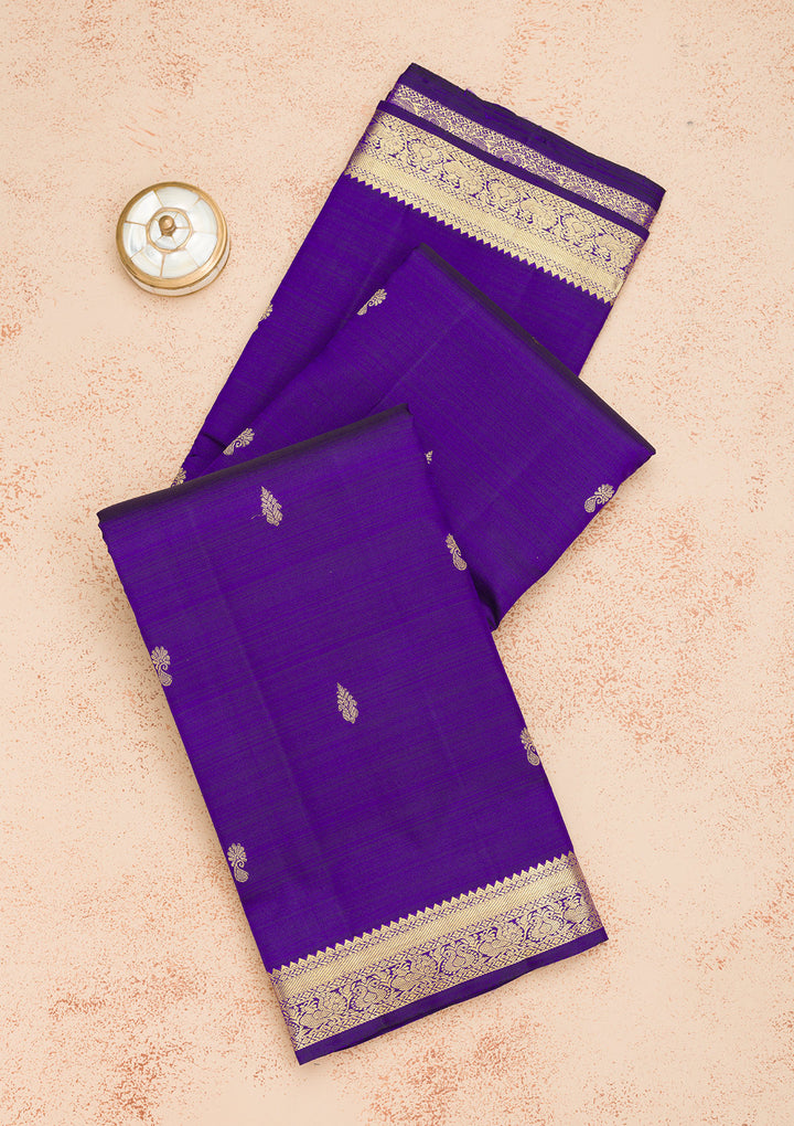 Royal Blue Zariwork Kanjivaram Pure Silk Saree